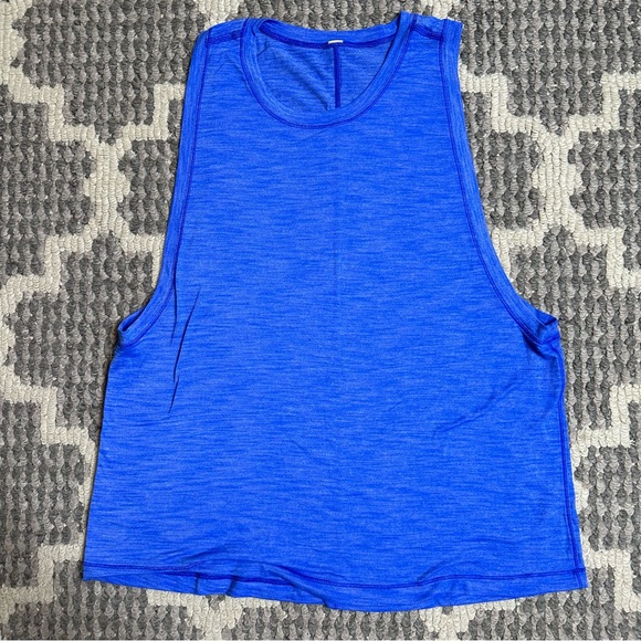 Lululemon Cardio Squad Tank II in Heathered Cerulean Blue size 6 - Picture 2 of 7